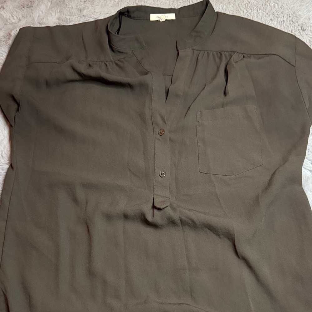 Pleione Women's Blouse in Olive Green